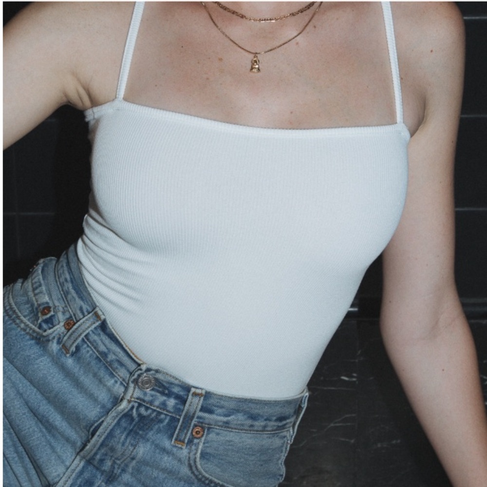 Brandy Melvile White Bodysuit